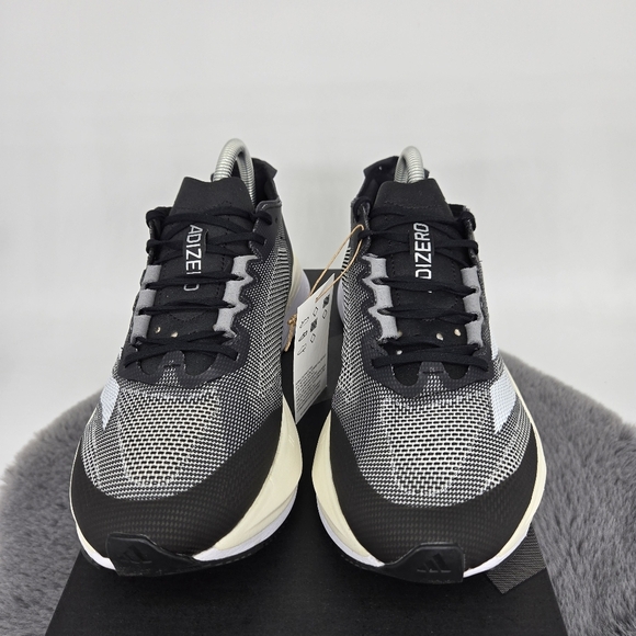 New adidas Adizero Boston 12 Core Black Cloud White Women's Running Shoes Size 9 - Picture 2 of 8